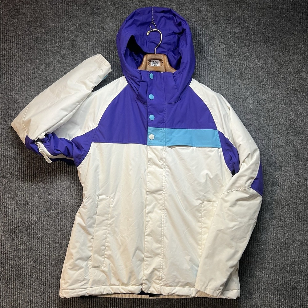 Burton Dry Ride Women's Snow‎ Jacket Size XL White Waterproof Insulated Ski Warm
